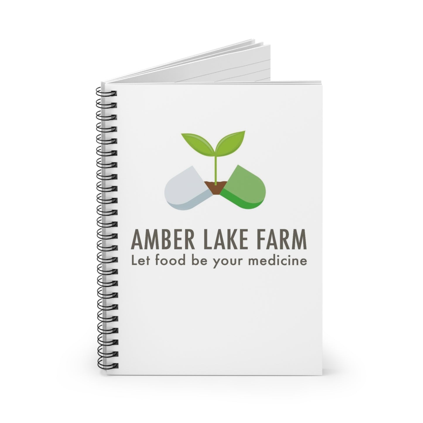 Merch - Spiral Notebook - Ruled Line, Amber Lake Farm