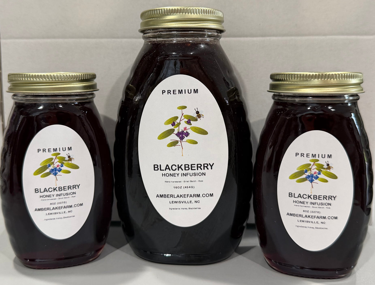 Batch 2 - August 7 Honey - Blackberry Infused Local Honey | Amber Lake Farm