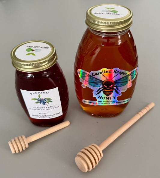 Honey - Wooden Dipper Sticks