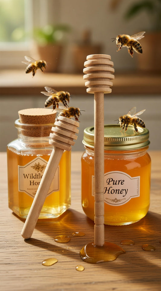 Honey - Wooden Dipper Sticks