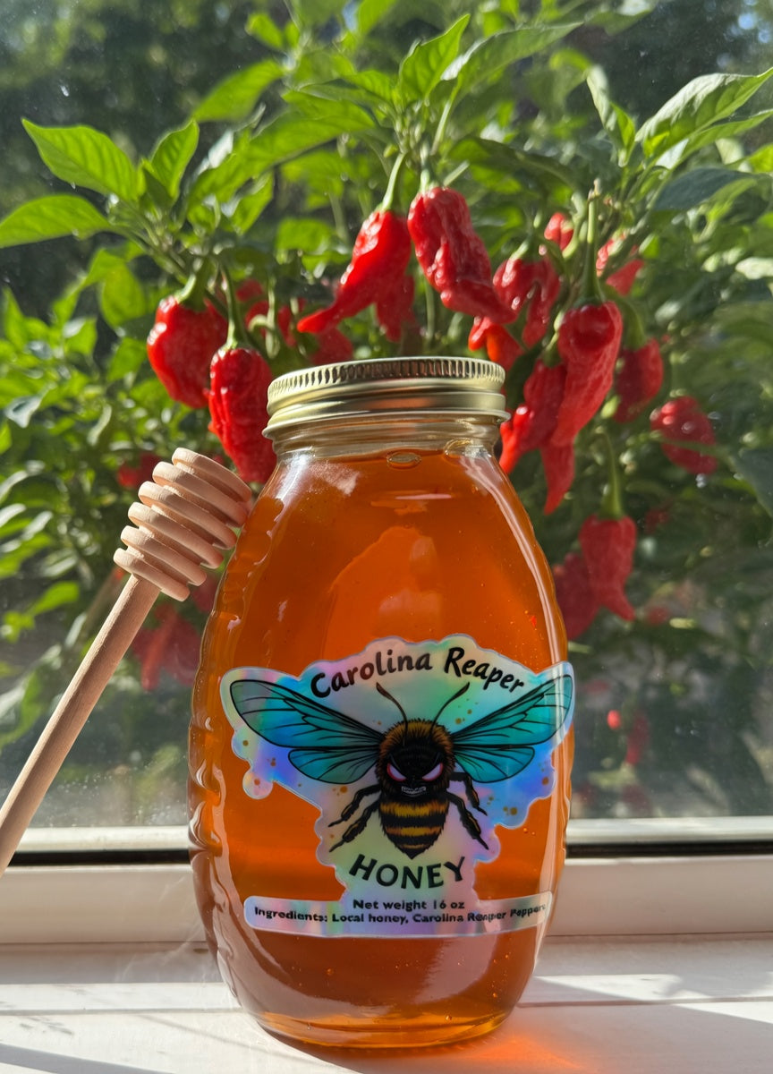 Honey - Carolina Reaper Infused Honey – Sweet Heat Local Honey | Amber Lake Farm